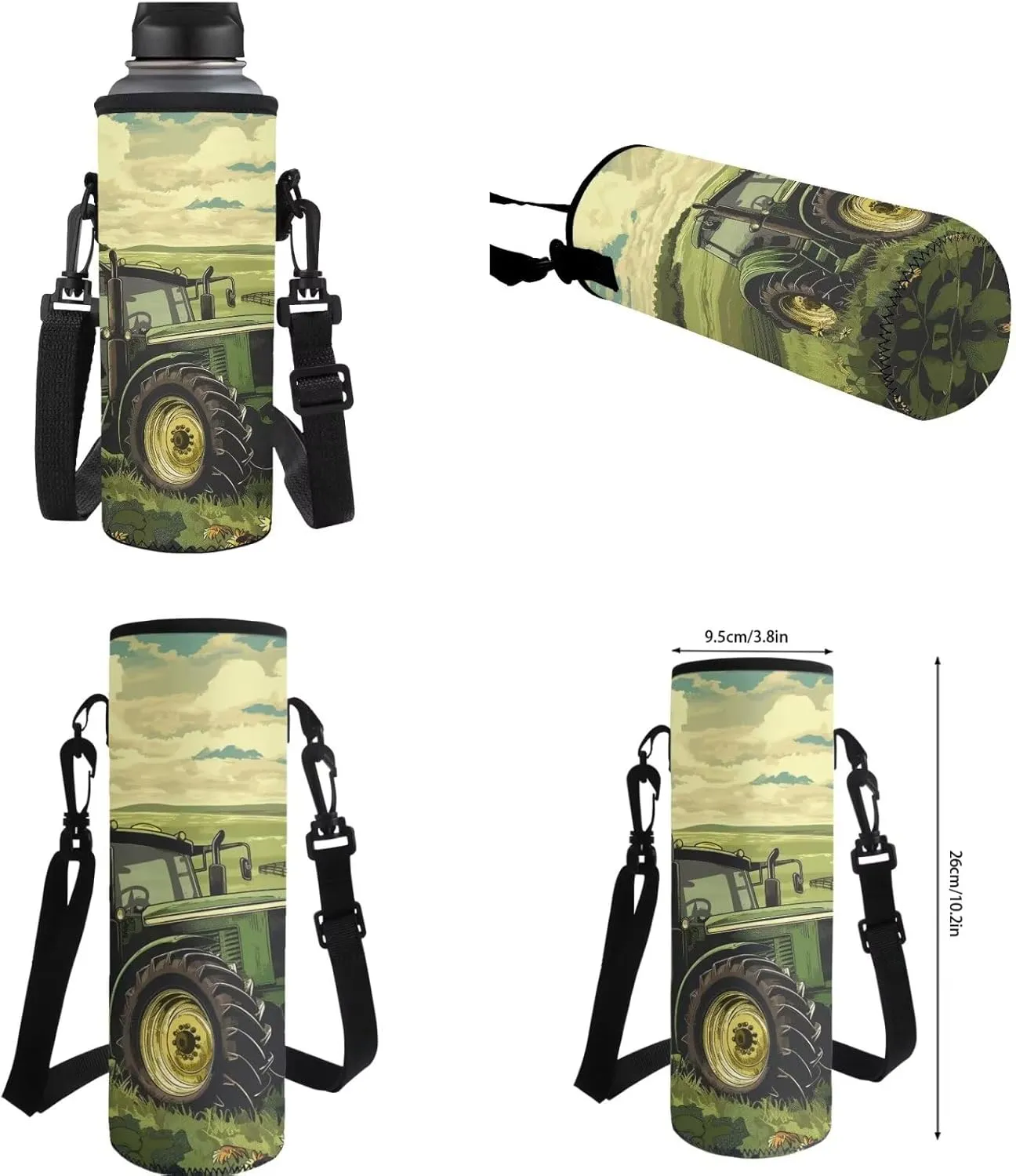 Tractor Backpack for Boys Ergonomic Kids Bookbag and Lunch Box Set Ages 12-14 Spacious Elementary School Bag 6th Grade Book Bag with Water Bottle Holder 4-Piece