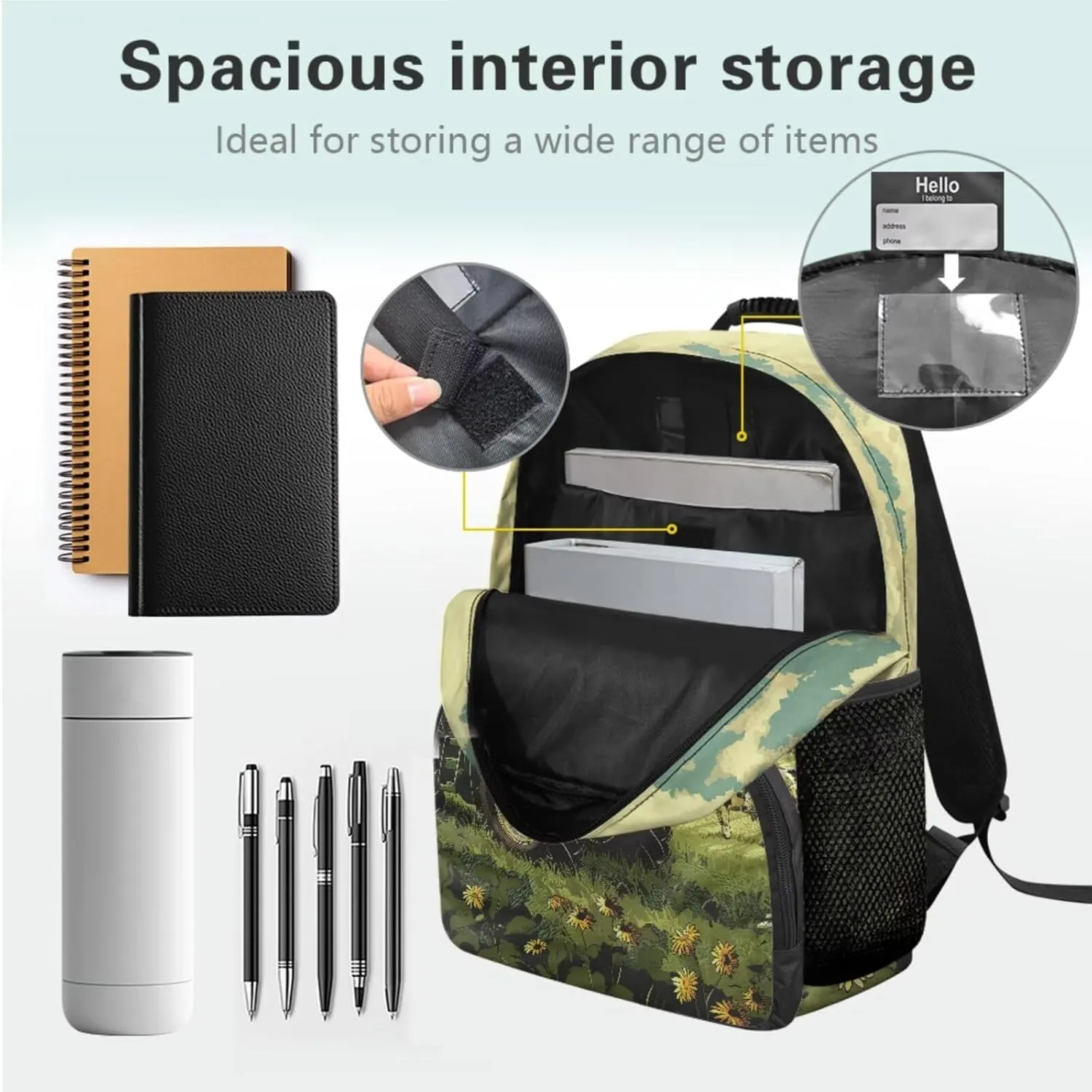 Tractor Backpack for Boys Ergonomic Kids Bookbag and Lunch Box Set Ages 12-14 Spacious Elementary School Bag 6th Grade Book Bag with Water Bottle Holder 4-Piece
