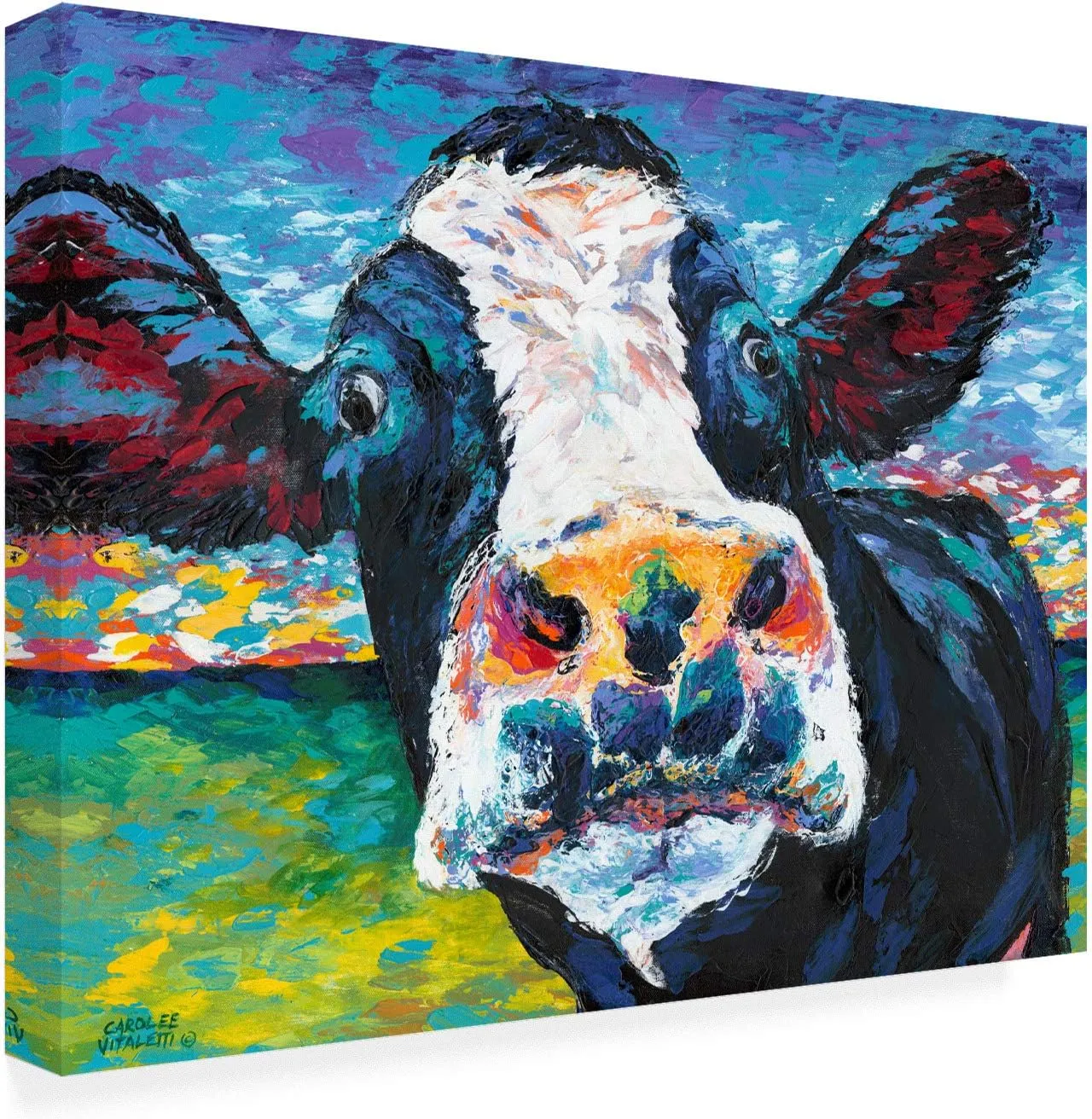 Trademark Fine Art, 35x47 Curious Cow II by Carolee Vitaletti