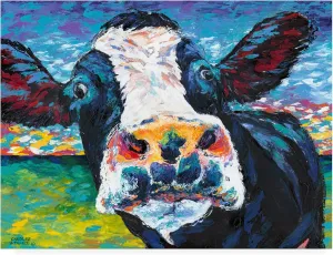 Trademark Fine Art, 35x47 Curious Cow II by Carolee Vitaletti