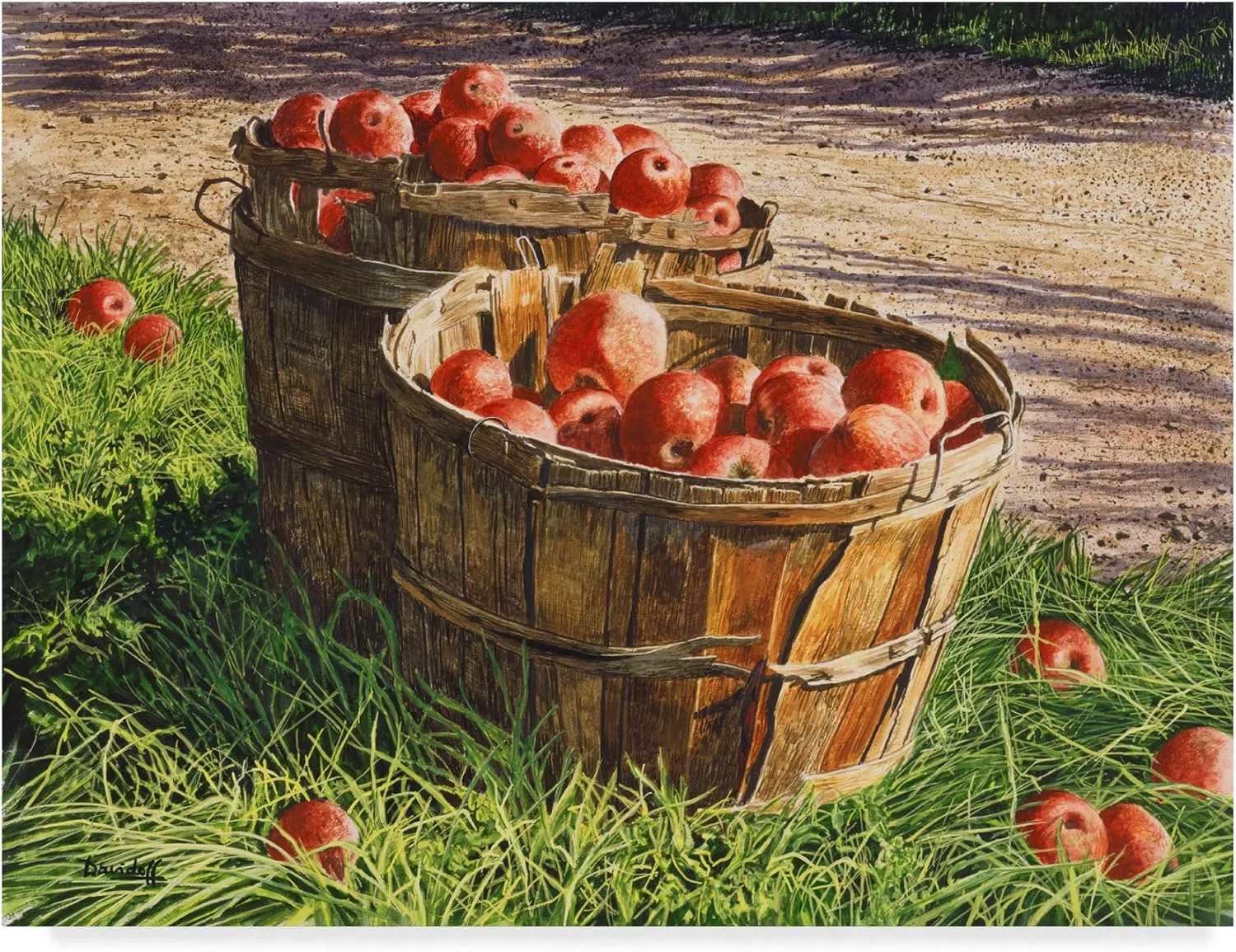 Trademark Fine Art, 35x47-Inch Apple Bushels by Michael Davidoff
