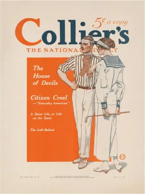 Trademark Fine Art Canvas Wall Art - Edward Penfield 'Collier's, The National. The House of Devils' Wall Art for Living Room, Bedroom, or Office Décor