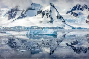 Trademark Fine Art Canvas Wall Art - Ning Lin 'Ice Iceberg Glacier' Wall Art for Living Room, Bedroom, or Office Décor
