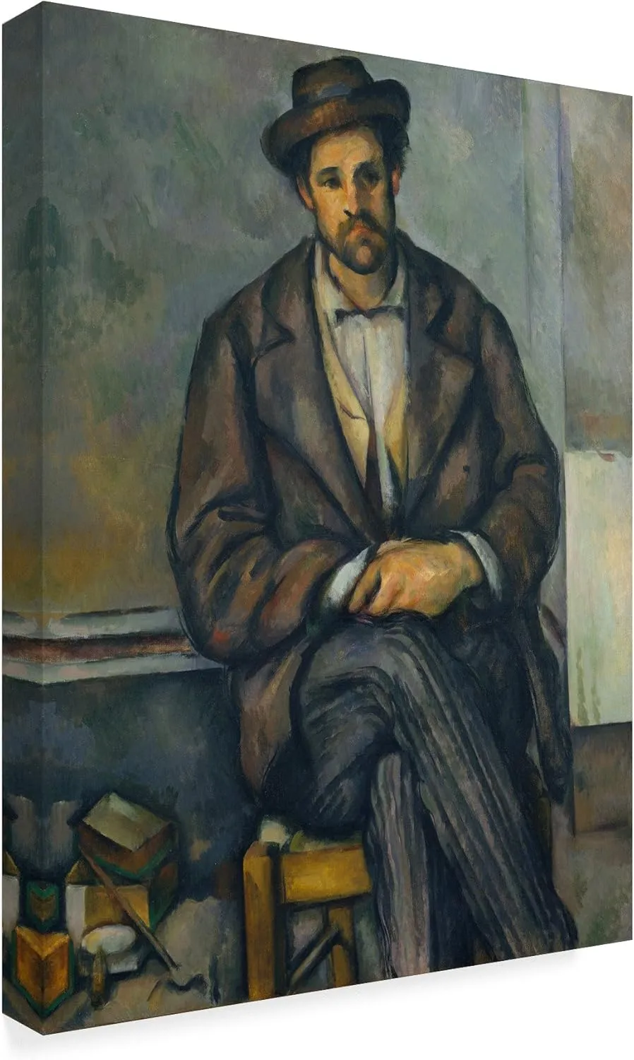 Trademark Fine Art Seated Peasant by Paul Cezanne, 35x47-Inch, Multicolor