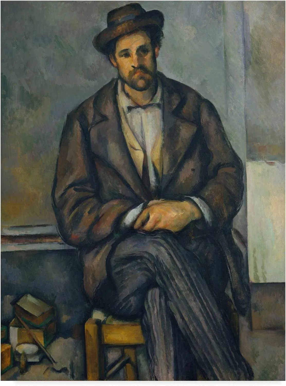 Trademark Fine Art Seated Peasant by Paul Cezanne, 35x47-Inch, Multicolor
