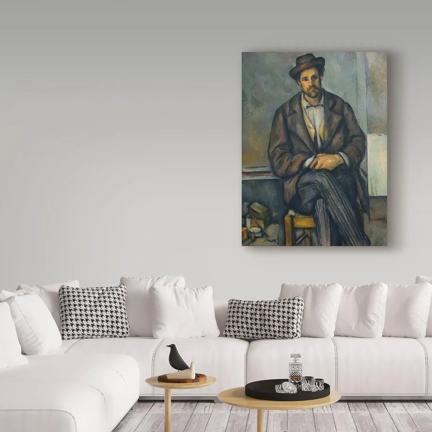 Trademark Fine Art Seated Peasant by Paul Cezanne, 35x47-Inch, Multicolor