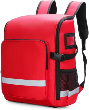 Trauma Backpack Empty,Emergency Medical Backpack,EMS EMT First Responder Bag,Trauma Bag for Camping,Hiking,Outdoor Travel (Red)