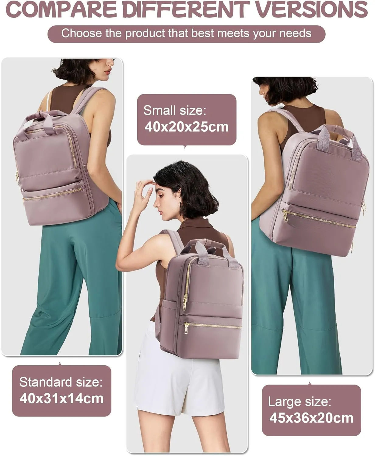 Travel Backpack Carry On Flight Approved Large Travel Backpack For Women Carry On Backpack Personal Item Travel Bag Laptop Teacher Backpack Work Backpack For Traveling On Airplane Pink Purple