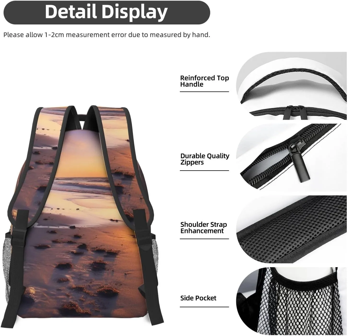 Travel Backpack for Women Carry on Backpack Sun Rise On The Beach Lightweight Laptop Backpack for Men