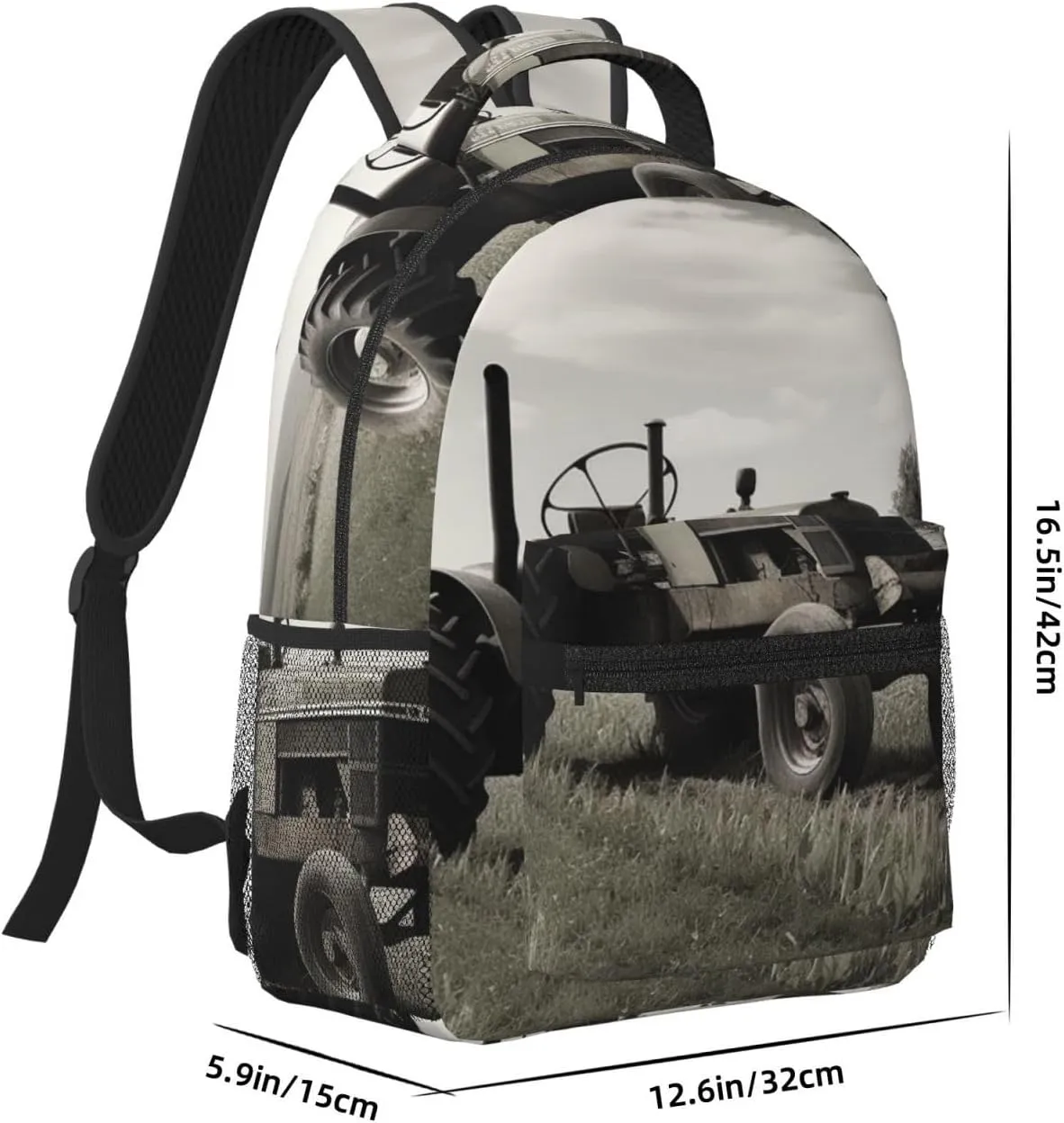 Travel Backpack for Women Carry on Backpack Tractor Agriculture Tranquil Lightweight Laptop Backpack for Men