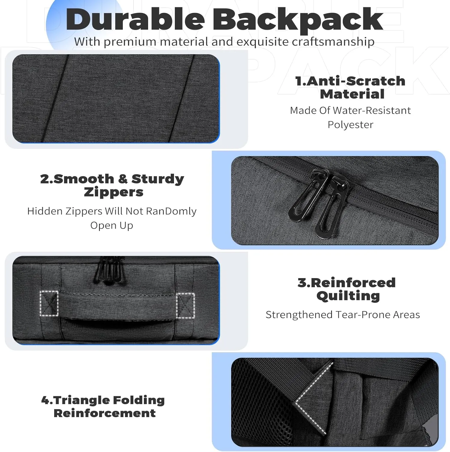 Travel Backpack for Women Men, Carry on Backpack, 18×14×8 Inches Airlines Personal Item Casual Daypacks (Dark Gray, Extra Large)