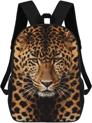 Travel Backpack for Women Men Carry On Backpack Depict A Leopard Luggage Daypack 17 Inch Laptop Backpack