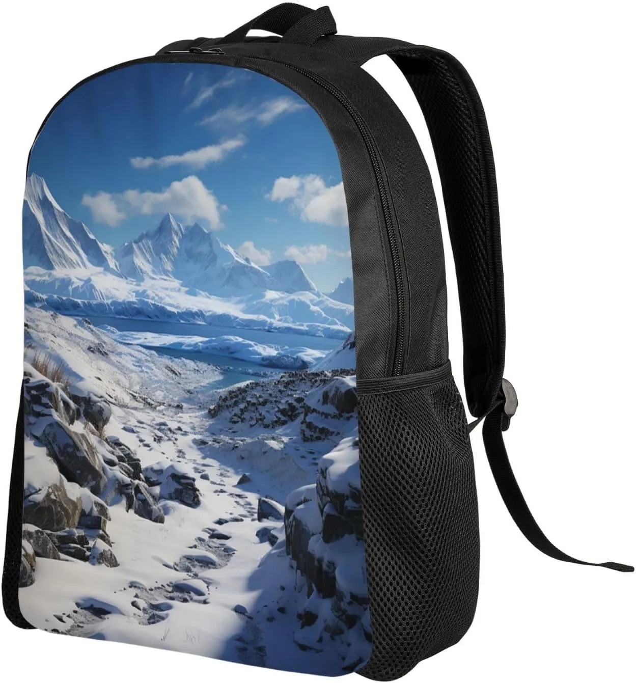 Travel Backpack for Women Men Carry On Backpack Waterproof 15.6inch Laptop Backpack Spectacular snowy mountains