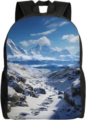 Travel Backpack for Women Men Carry On Backpack Waterproof 15.6inch Laptop Backpack Spectacular snowy mountains