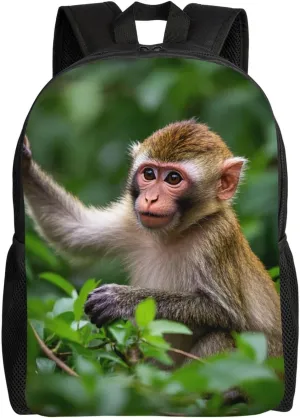 Travel Backpack for Women Men Lightweight 17 inch Laptop Bag Naughty monkey Backpack Casual Daypack