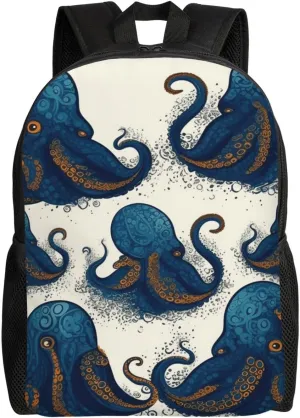 Travel Backpack for Women Men Lightweight 17 inch Laptop Bag Tentacles octopus Backpack Casual Daypack