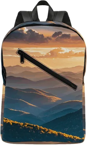 Travel Backpack for Women Men Spectacular Mountain Ranges Laptop Backpack Casual Bag Computer Bag for Hiking Business