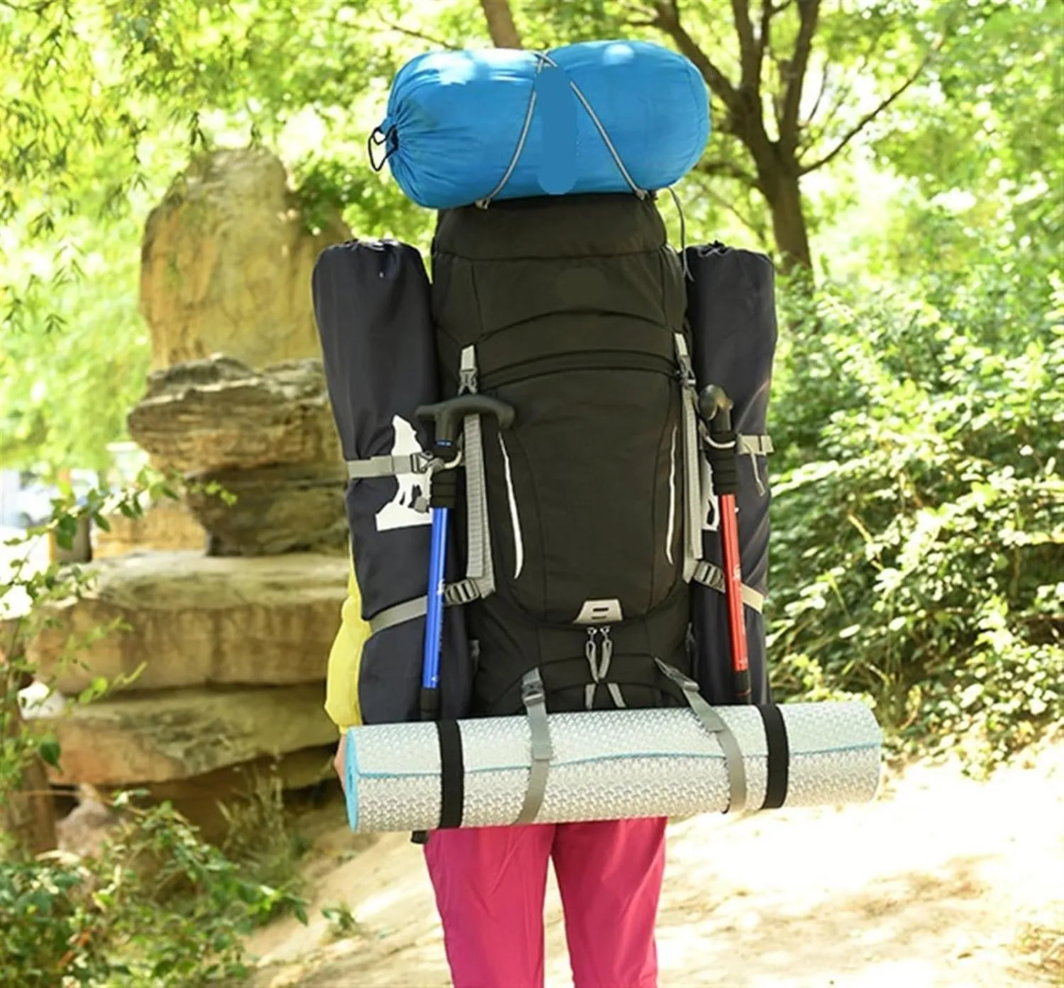 Travel Backpack Rucksack Mountaineering Hiking Backpack Mountaineering Hiking Bag Sports Backpack Hiking Backpack Camping Bag(2)