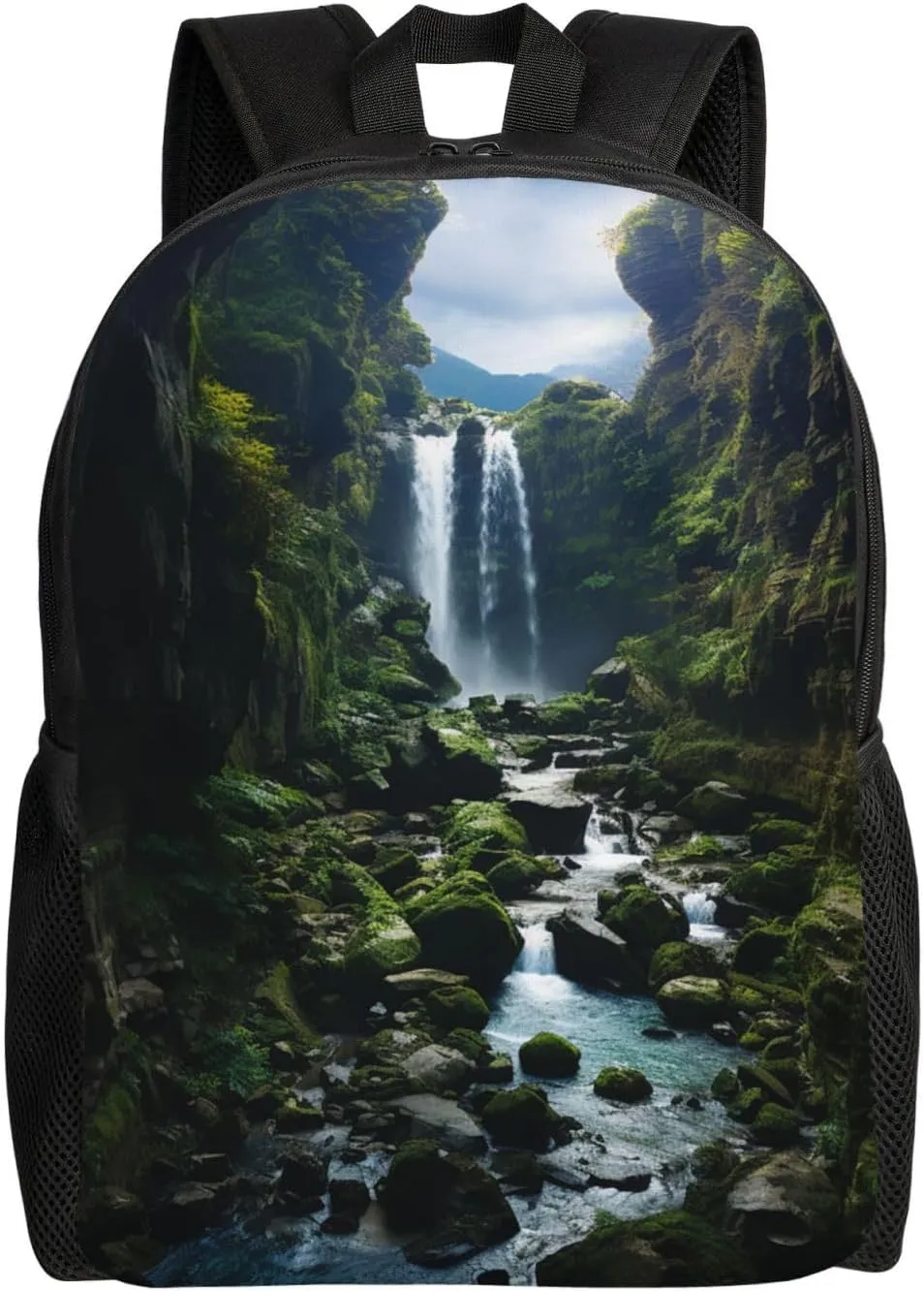 Travel Backpack Waterfall cliff Carry on Backpack Lightweight Business 16inches Laptop Backpack for Men Women