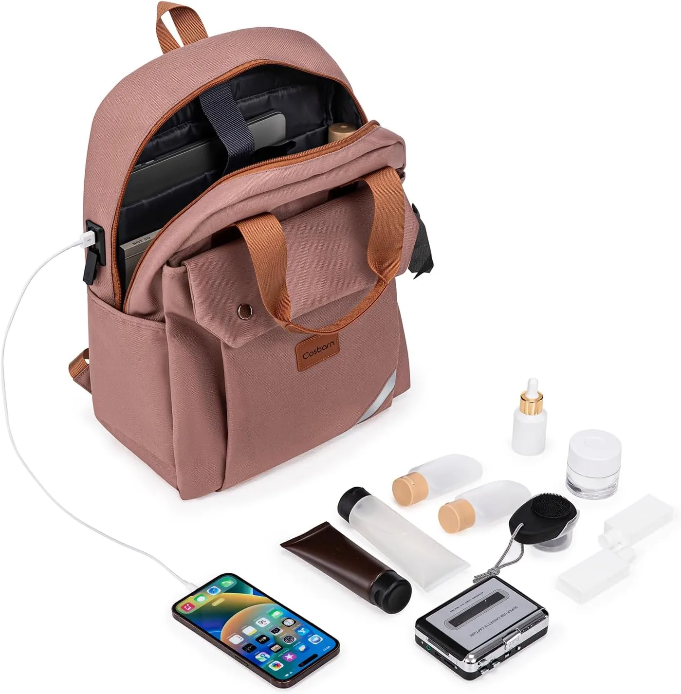 Travel Backpack with External USB Port, Durable Lightweight Backpack with One Laptop Compartment, Large backpack for Travel, College and Daily Use