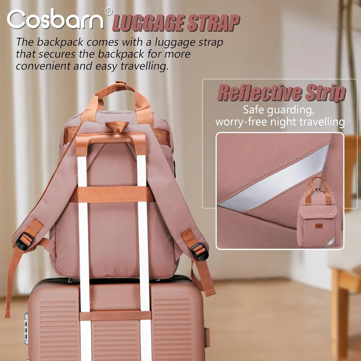 Travel Backpack with External USB Port, Durable Lightweight Backpack with One Laptop Compartment, Large backpack for Travel, College and Daily Use