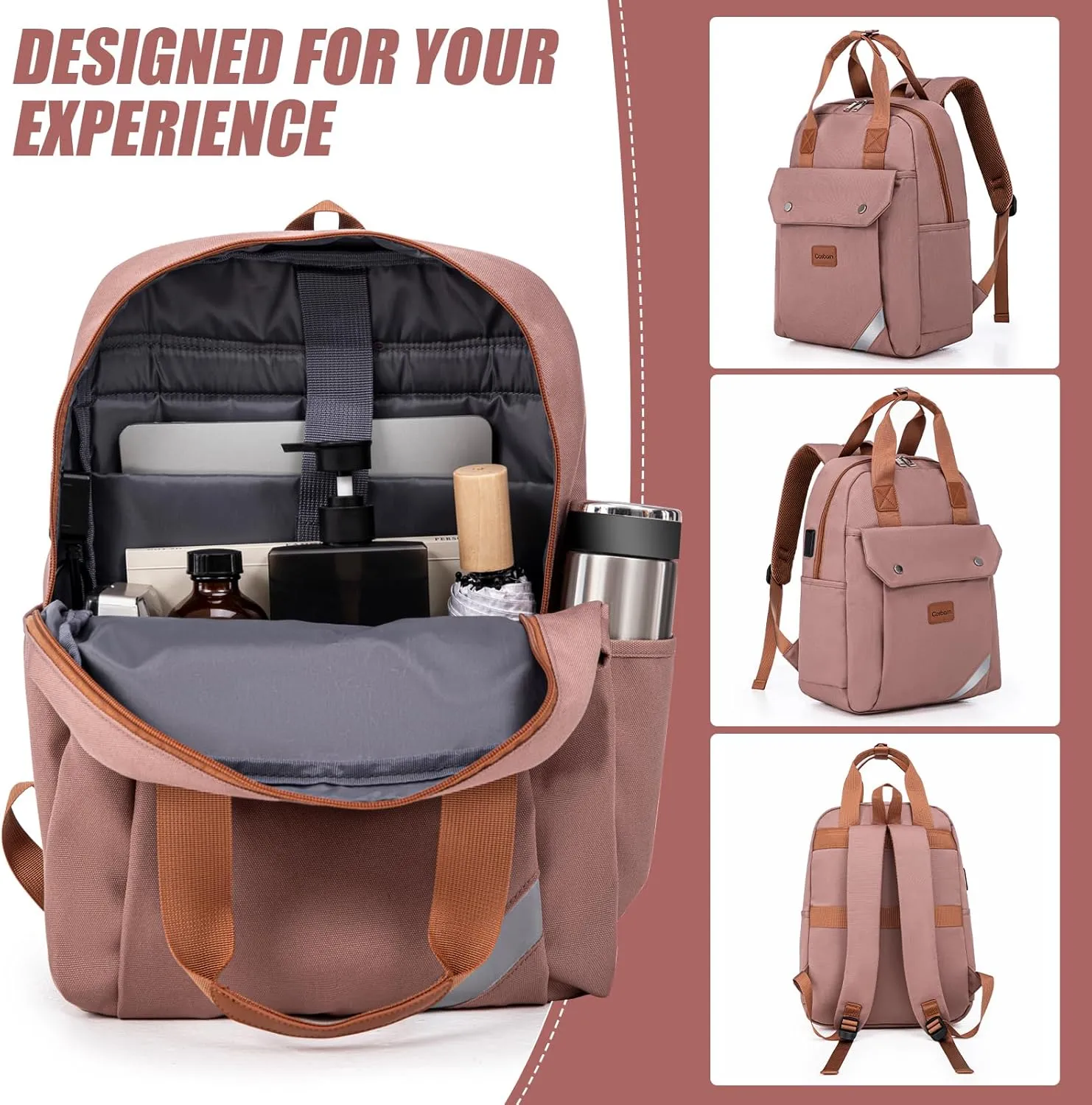Travel Backpack with External USB Port, Durable Lightweight Backpack with One Laptop Compartment, Large backpack for Travel, College and Daily Use