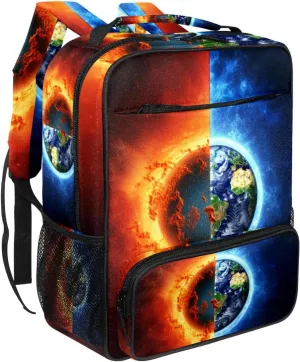 Travel Backpack,Work Backpack,Back Pack,3D Yin Yang Gossip Sun Earth,Backpack