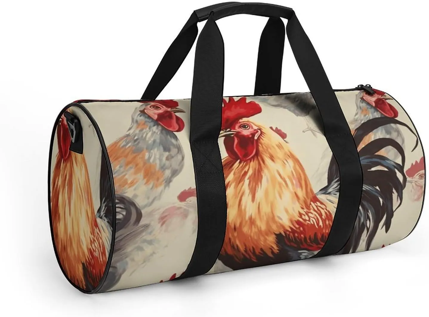 Travel Duffel Bag for Men And Women,Animal Art Chicken Painting Waterproof Sports Fitness Bag Portable Travel Duffel Bag