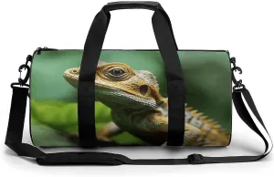 Travel Duffel Bag for Men And Women,Animal Lizard Waterproof Sports Fitness Bag Portable Travel Duffel Bag