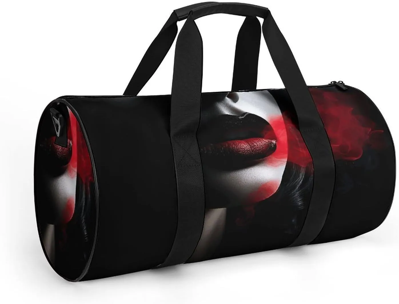 Travel Duffel Bag for Men And Women,Spit Out Red Smoke Waterproof Sports Fitness Bag Portable Travel Duffel Bag, 17.7in/9in/9in