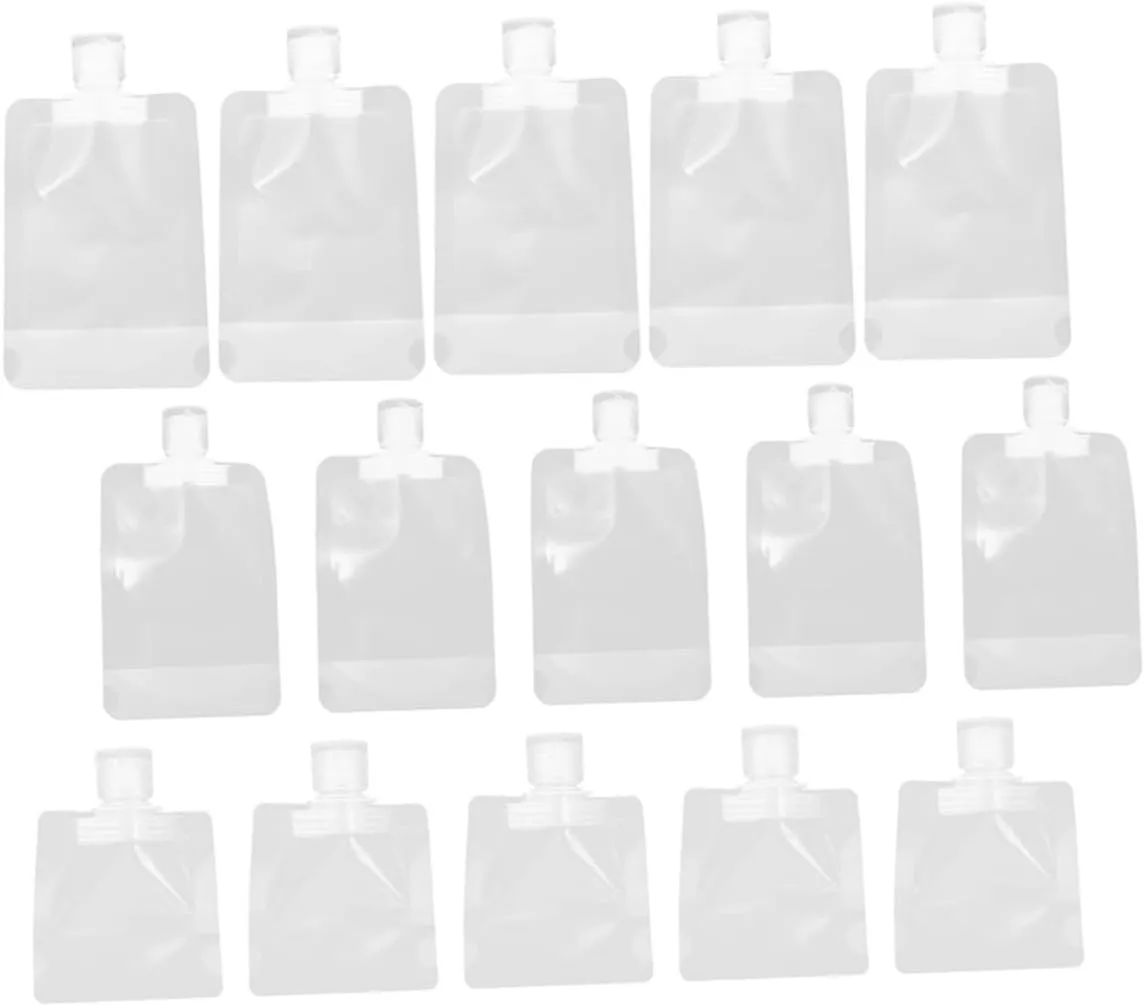 Travel Emulsion Container Portable Lotion Squeeze Bag 24 Pcs Reusable Pouches Refillable Squeeze Bag Shampoo Dispenser