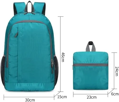 Travel - Hiking - mountaineering backpack, foldable waterproof outdoor leisure backpack, blue (blue)