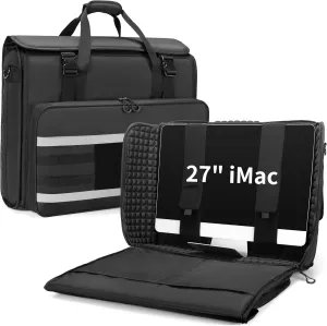 Travel Tote Bag for 27 inch Apple iMac Desktop Computer, Portable Carrying Case Storage Bag Compatible with iMac Monitor and Accessories