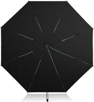 Travel Umbrella for Rain Windproof black and white floral Automatic Cute Portable Compact Umbrella for Women Purse Backpack Car Black Sun UV Protection
