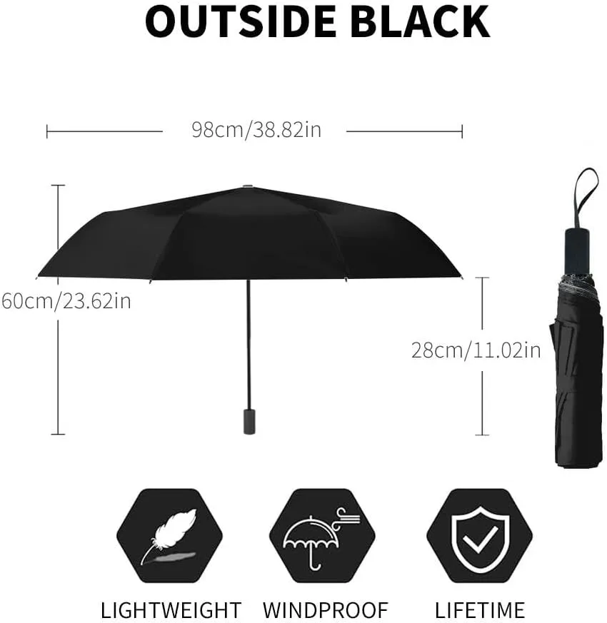 Travel Umbrella for Rain Windproof Yellow sunflower Automatic Cute Portable Compact Umbrella for Women Purse Backpack Car Black Sun UV Protection