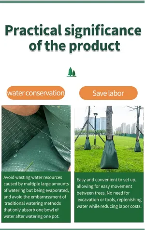 Tree Automatic Watering Bag - 20/25 Gallon Slow-Release Drip Irrigation Bag, Perfect for Newly Planted Trees, Gardens, and Outdoor Plants, Easy to Install, Reusable (20-Gallon 3-Piece Set)