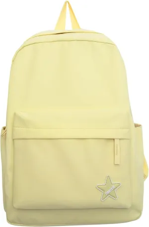 Trendy Student Backpack Casual Versatile Large Capacity Shoulder Bag for College Stylish Everyday Use (Yellow, One Size)