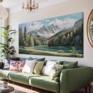 Tsomzxng Modern Wall Art Decor Natural Home Wall Decorations Canvas Art Wall Decor Prints Mountain Wilderness Landscape Large Wall Art For Living Room Wall Bedroom Kitchen Office Decor 29"×58"
