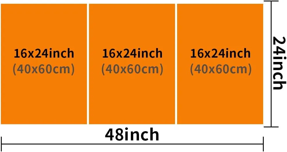 TUMOVO 3 Pieces Hard Rock Stadium Canvas Wall Art, American Football Team Dolphins Art Print for Home Wall Decor, Football Game Posters Gift for Men Boys Room Decorations, 48" Wx24 H