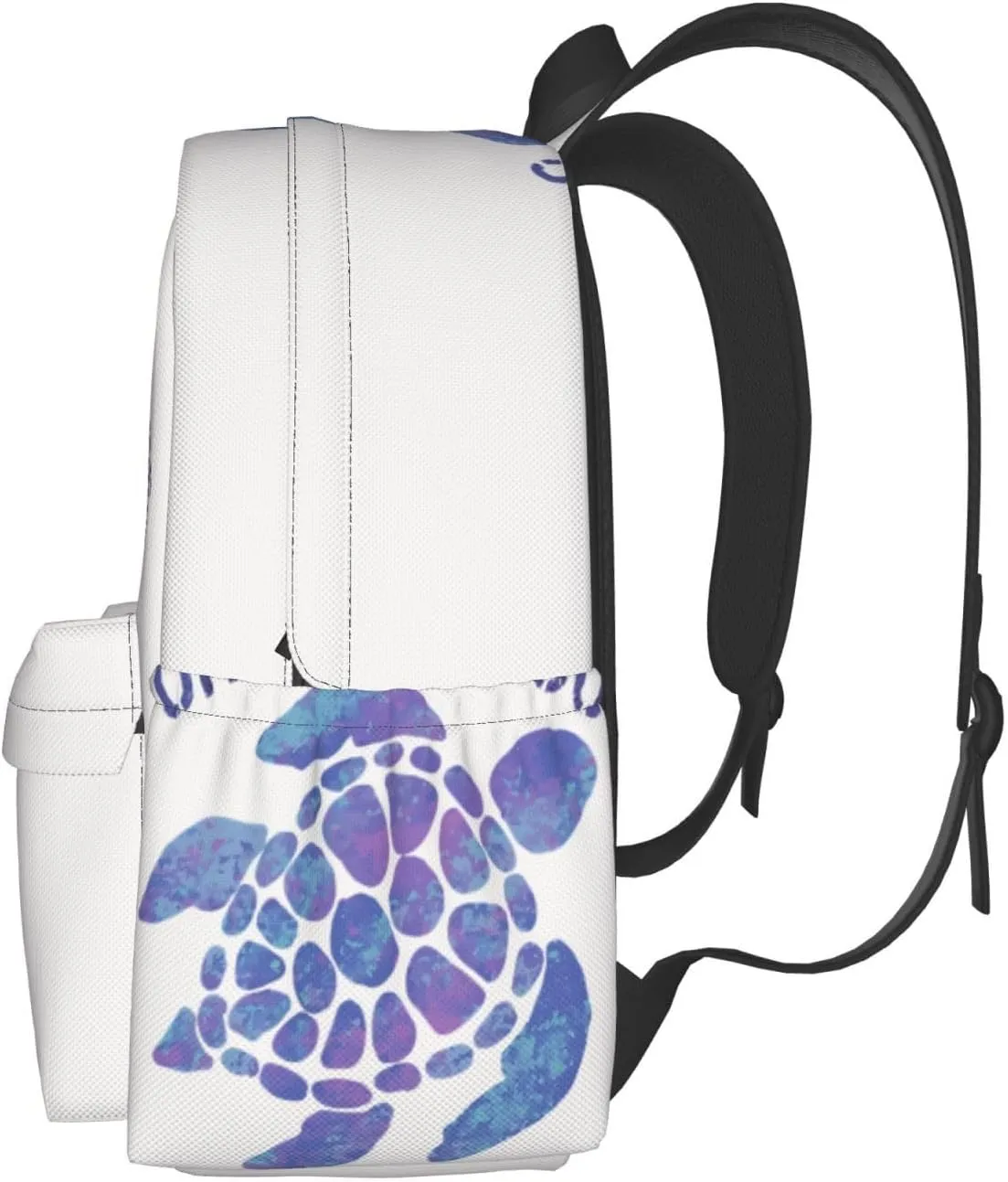 Turks Caicos Islands Flag Turtle Casual Backpack Large Capacity Travel Backpacks Laptop Daypack Commuter Rucksack Adjustable Strap Sports Bags for Hiking Biking