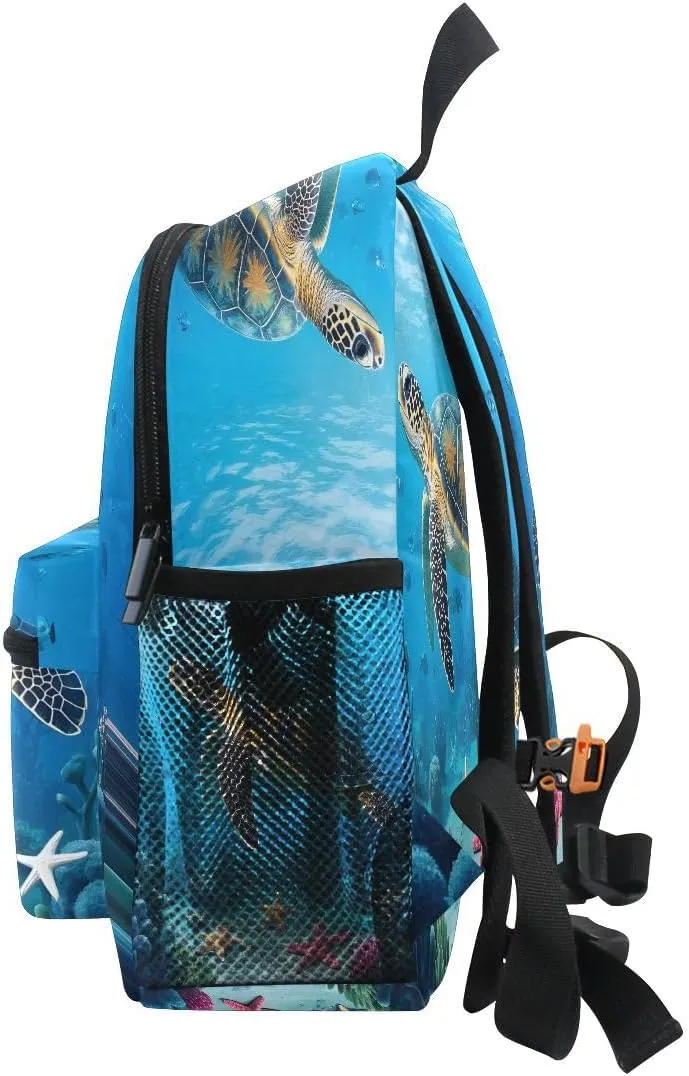 Turtle Seabed Toddlers Backpack Kid's School Bag for Boys Girls Kindergarten Preschool Nursery Travel Bag