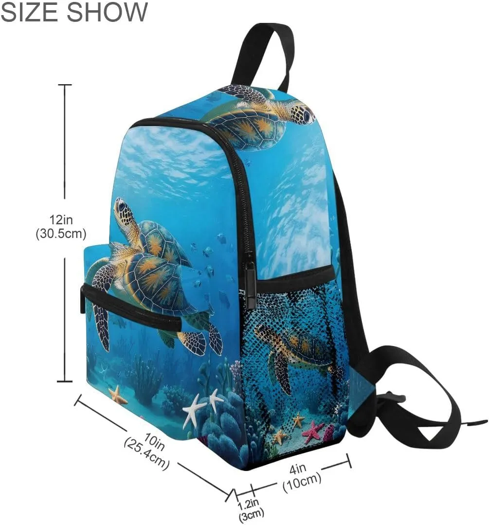 Turtle Seabed Toddlers Backpack Kid's School Bag for Boys Girls Kindergarten Preschool Nursery Travel Bag
