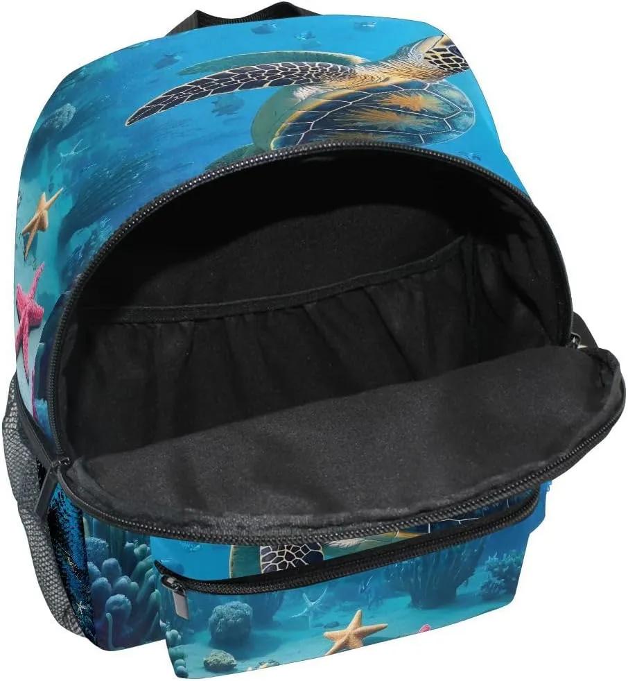 Turtle Seabed Toddlers Backpack Kid's School Bag for Boys Girls Kindergarten Preschool Nursery Travel Bag