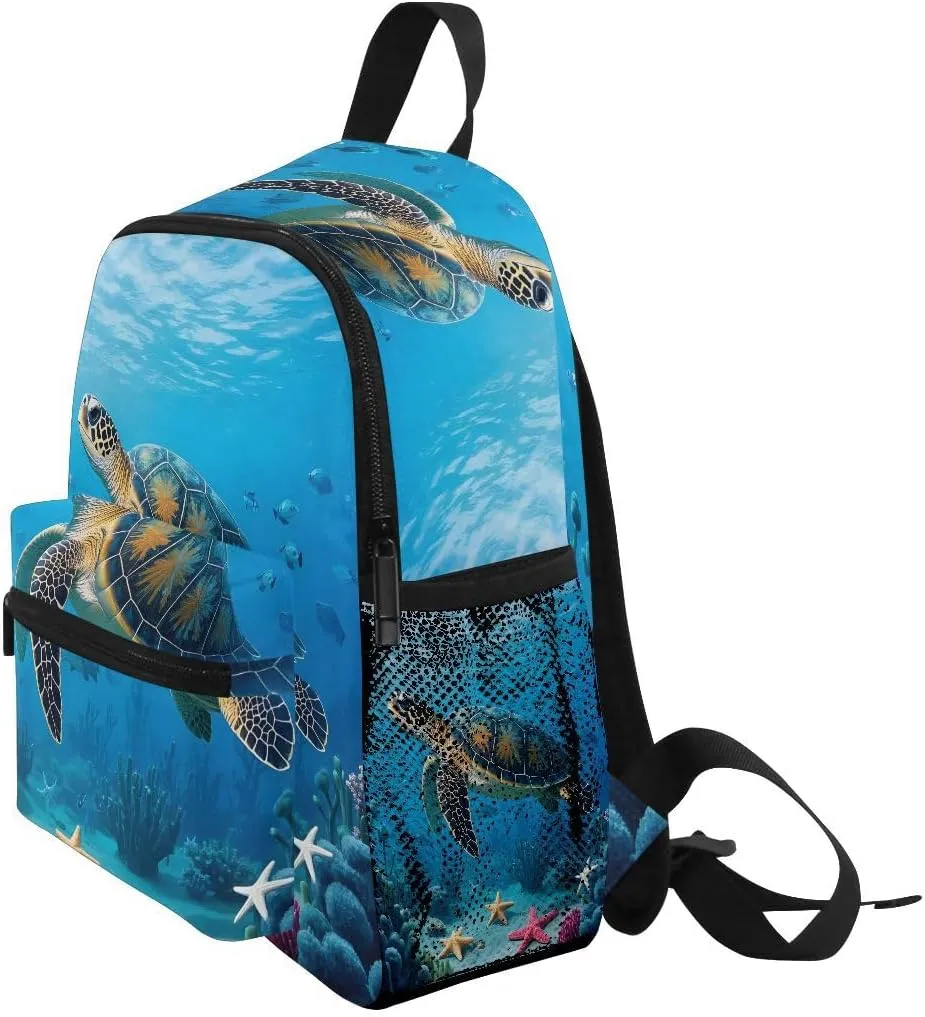 Turtle Seabed Toddlers Backpack Kid's School Bag for Boys Girls Kindergarten Preschool Nursery Travel Bag