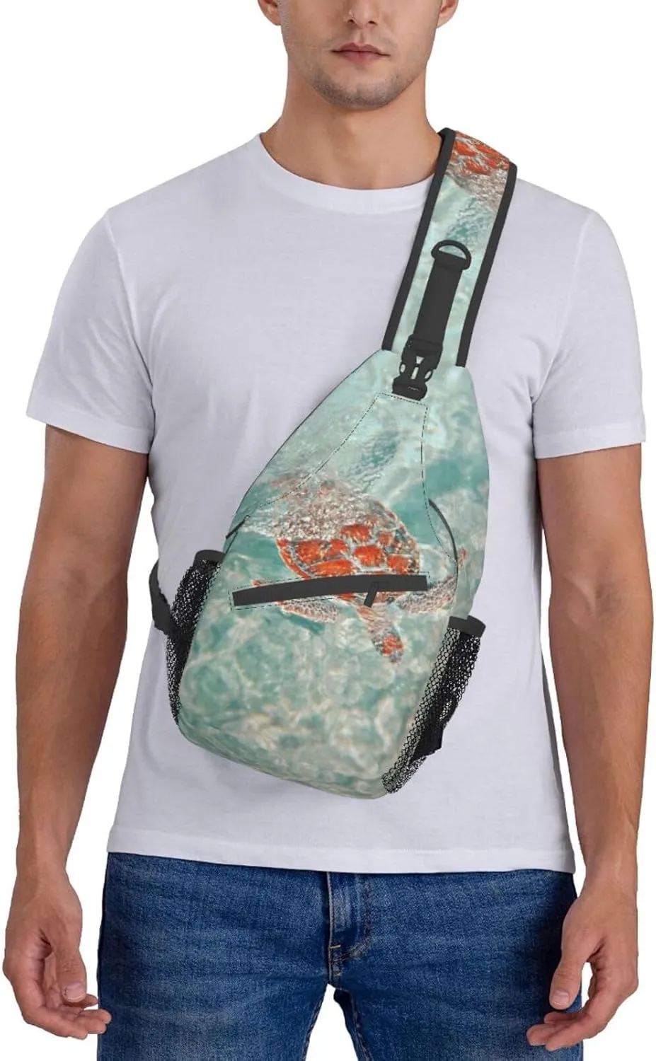 Turtle Shoulder Bag Sea Turtle Sling Backpack Daypack Casual Backpack Hiking Bag Beach Backpack Bag