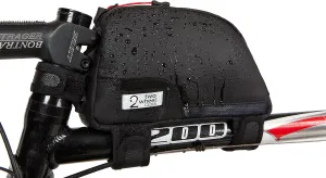 Two Wheel Gear - Commute Top Tube Frame Bag (1 L) - Water Resistant Gas Tank Style Bike Bag with Waterproof Zippers, Perfect for Mountain Biking, Commuting, and Touring