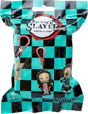 U.C.C. Distributing Demon Slayer Blind Bag Mystery Figure Clips, Keychain Clip On Toy, Demon Slayer Collectible Figurines Lot of 3 Random Surprise Figures, 2inch