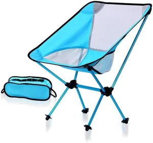 Ultralight Camping Chair Outdoor Folding Chair, with Storage Bag Beach Chairs Lightweight Support Capacity 330 Lb, for Adult Travel, Picnic, Barbecue