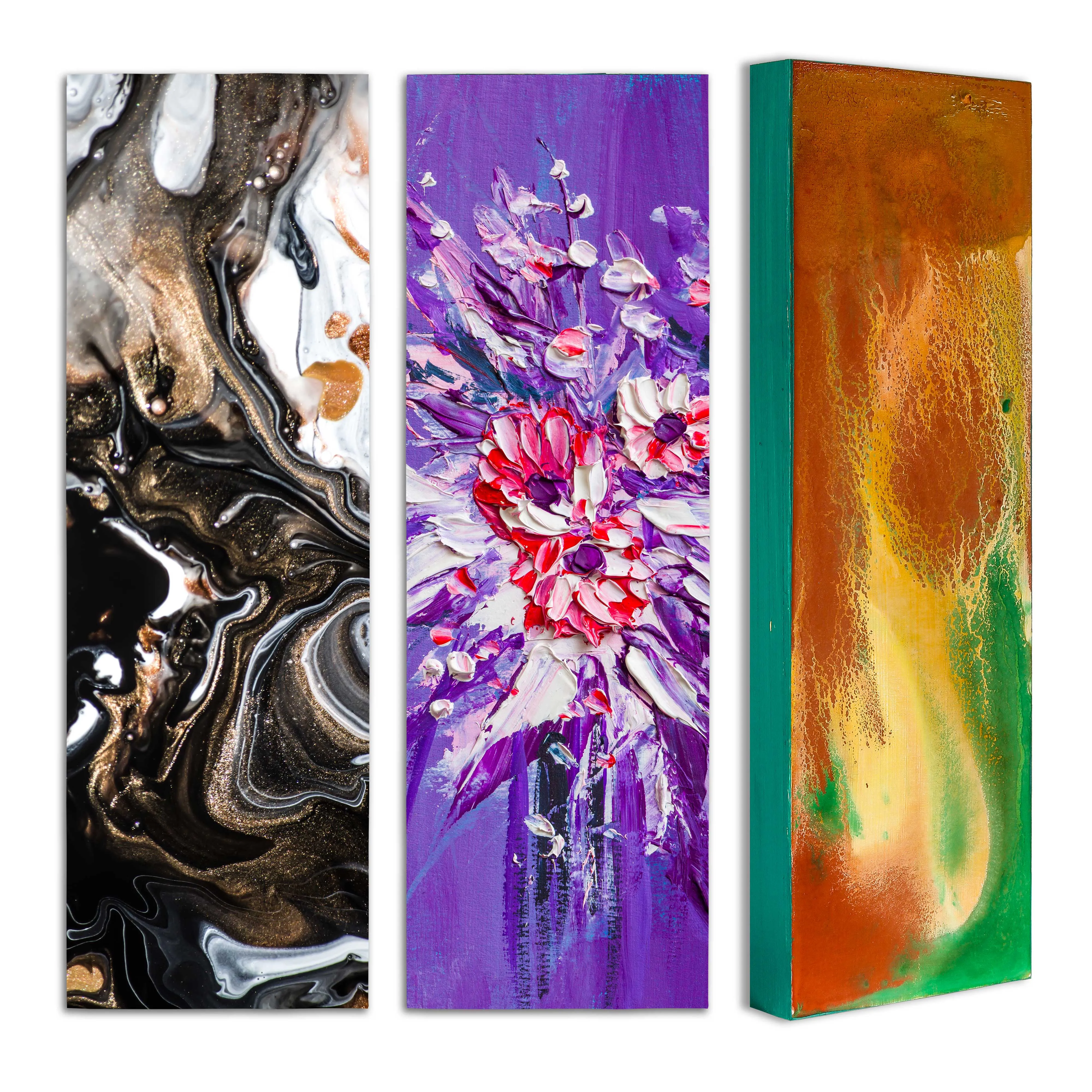 Unfinished Cradled Wood Panels for Painting, 2 Pack of 12x48 inch - Gallery Birch Wooden Canvas Boards 1-1/2" Deep - Mixed-Media Craft, Acrylic, Oil, Encaustic, Paint Pouring