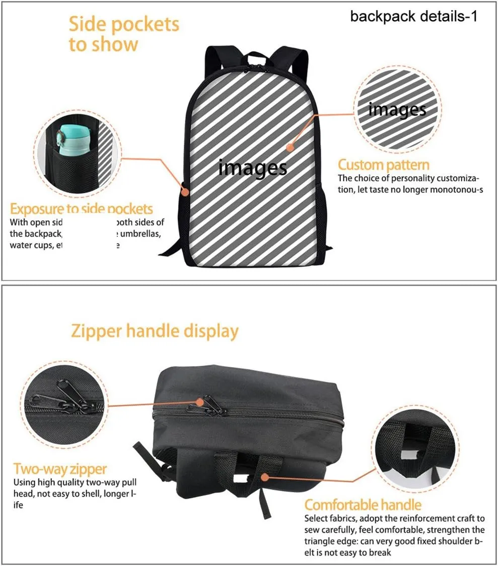 UNICEU Galaxy Basketball Kids School Backpack with Lunch Box Pencil Case 3 in 1 Bookbag Back to School Supplies